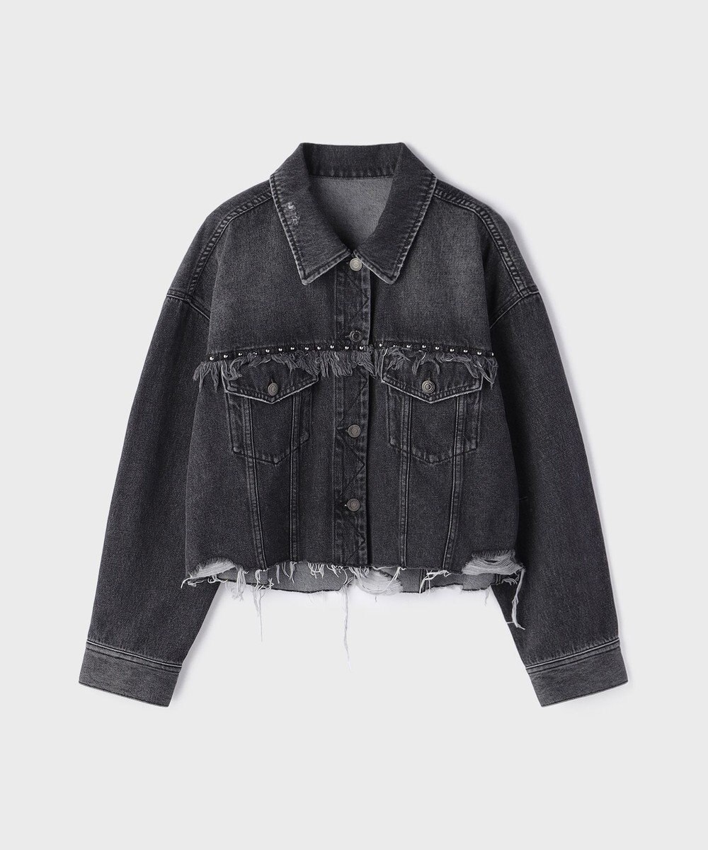 GRACE CONTINENTAL フリンジスタッズデニムジャケット 