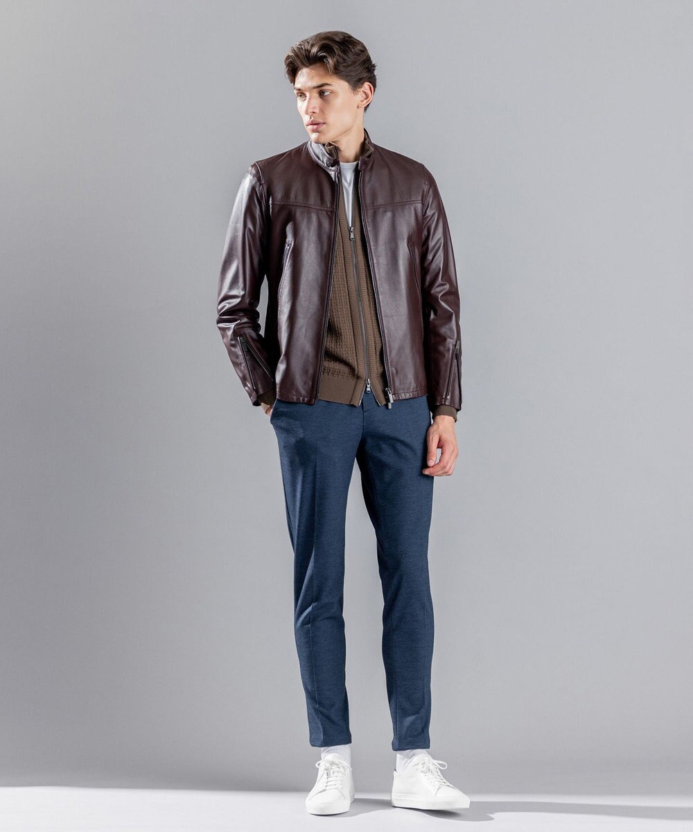 JOSEPH HOMME ライトラムナッパレザー　シングルライダース 