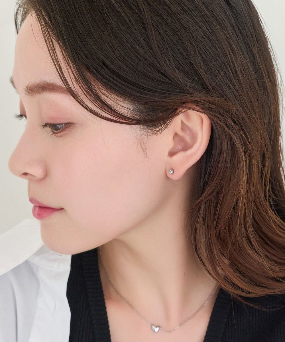 Phoebe 【金属アレルギー対応】プチシャイニングピアス(片耳)　シルバー/サージカルステンレス 