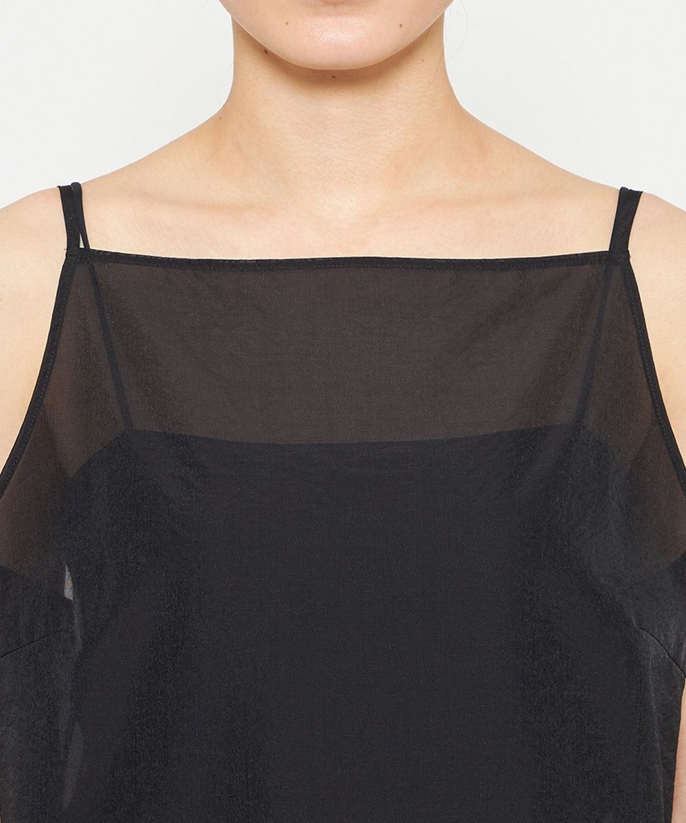 uncrave シアー オーガンジー ペプラム トップス 