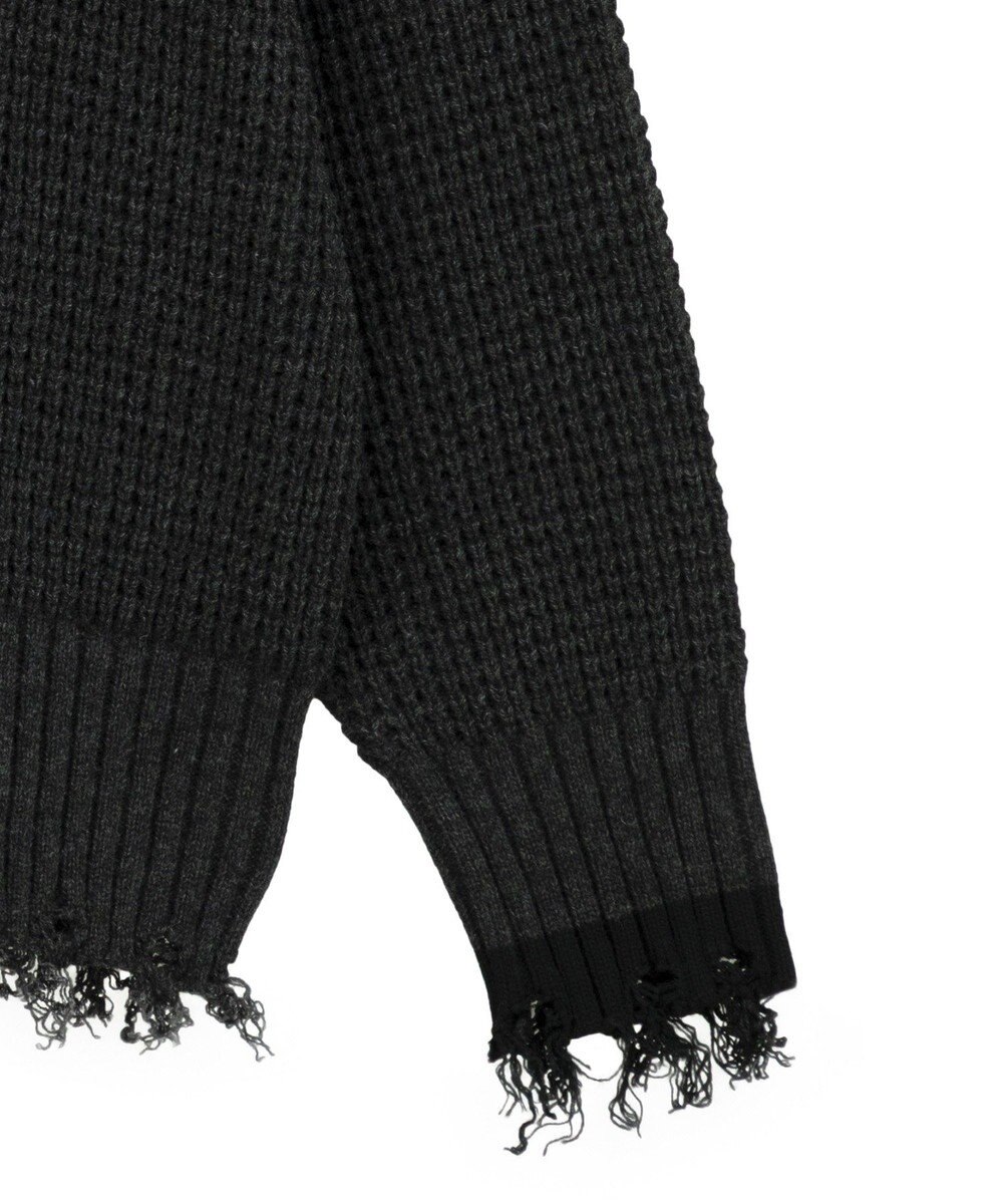 YECCA VECCA ダメージルーズニット 