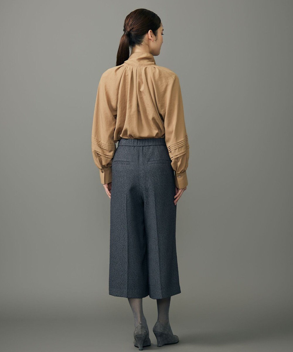 自由区 L 【17号サイズまで展開・SHIHOさん着用】ブライトリングツイード2タッククロップド パンツ 