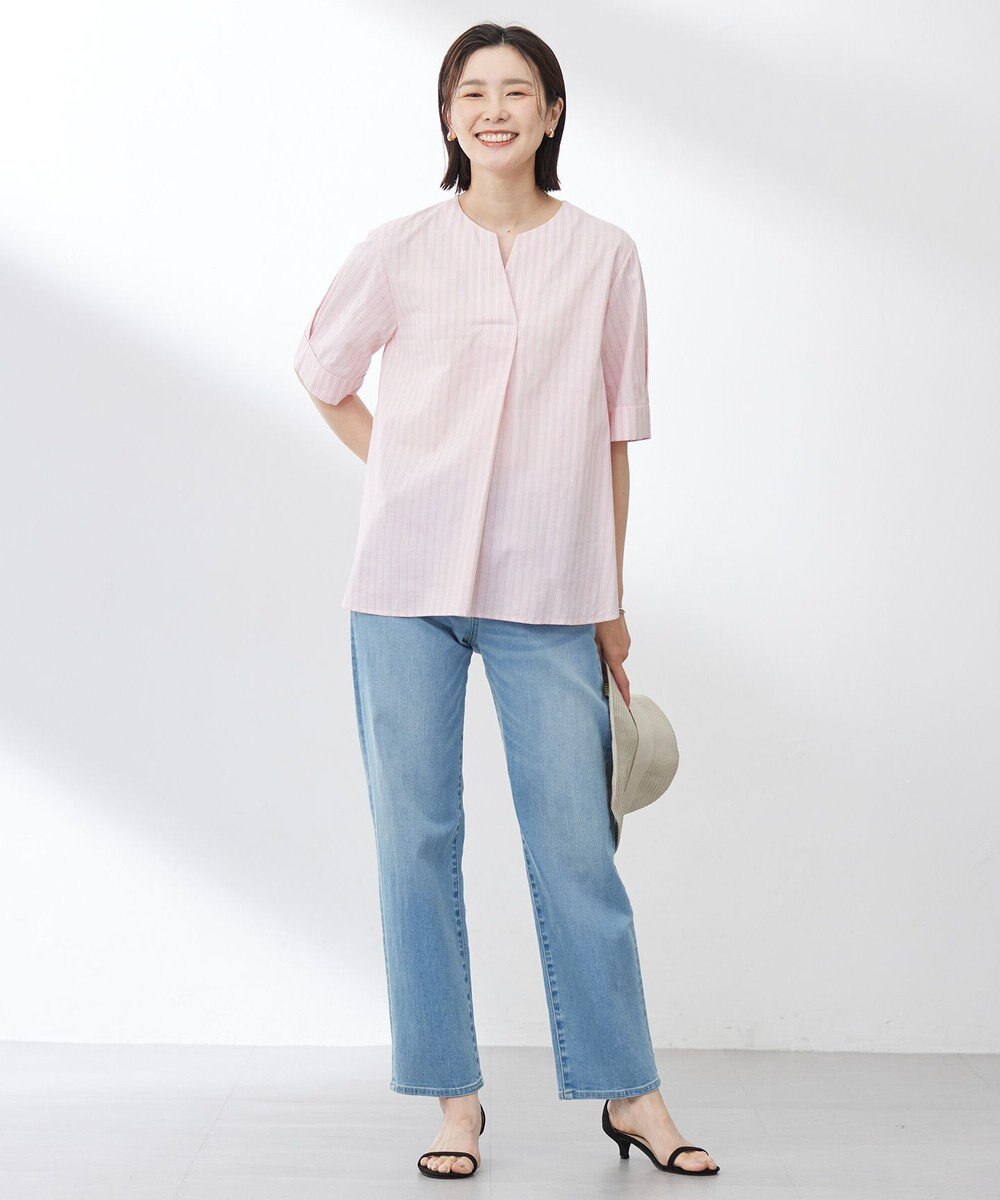 J.PRESS LADIES 【洗える】BASIC STRETCH DENIM ボーイフィット パンツ 