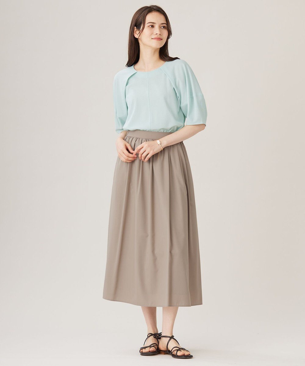 自由区 【洗える】ボリュームスリーブピケ カットソー 