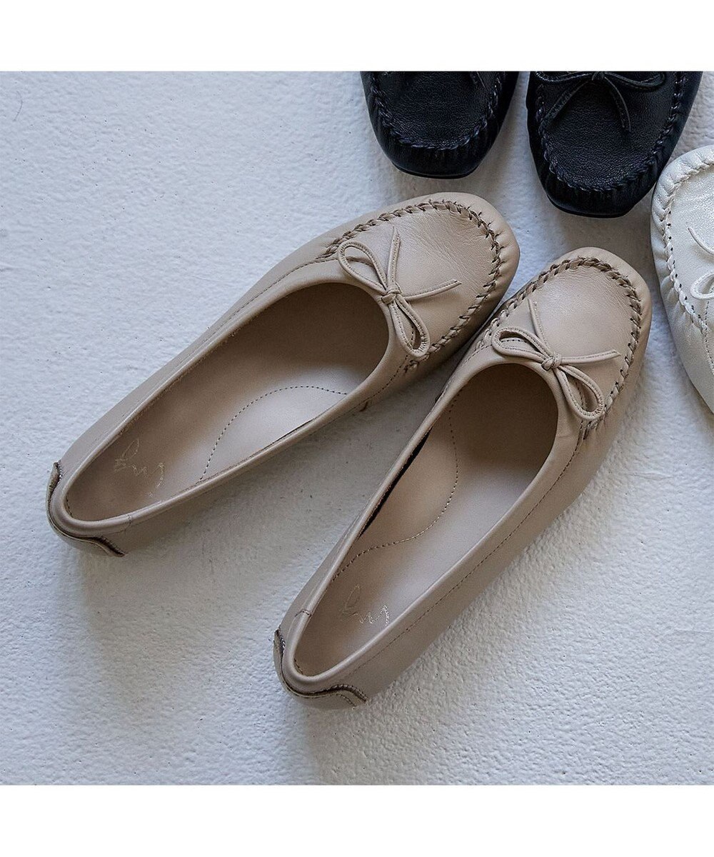 ing <ing>リボンモカシンシューズ 