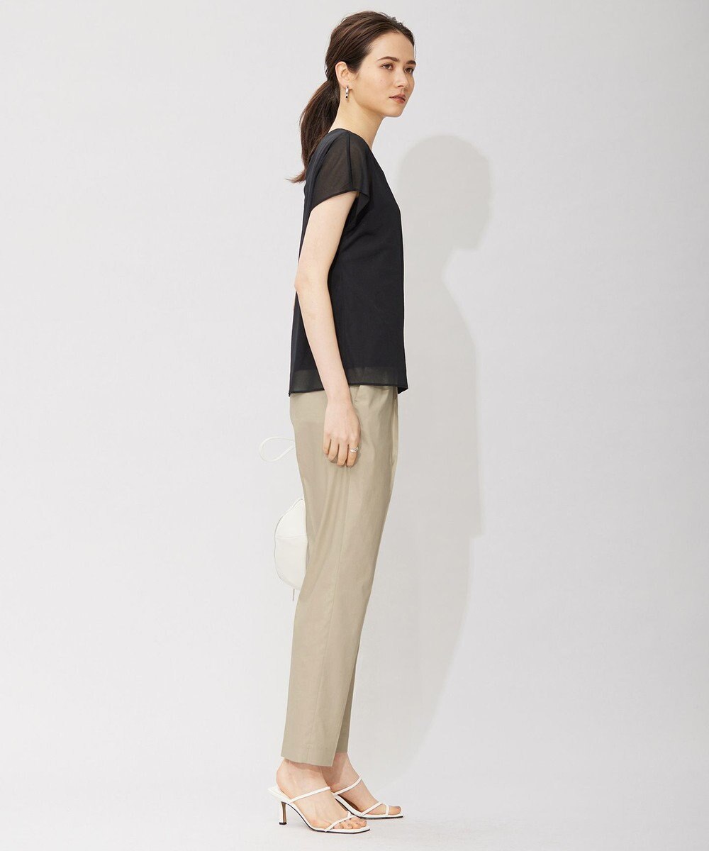 ICB 【接触冷感・洗える】エステルラミーチンツ テーパードパンツ 