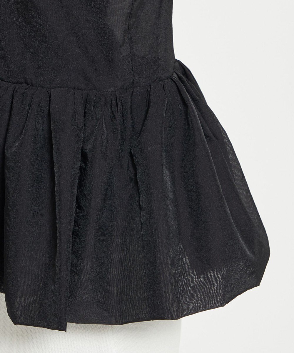 uncrave シアー オーガンジー ペプラム トップス 