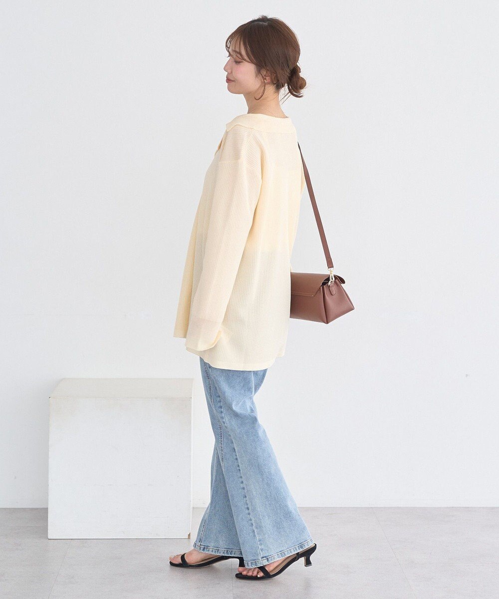 earth music&ecology テーラーカラーニットカーディガン 