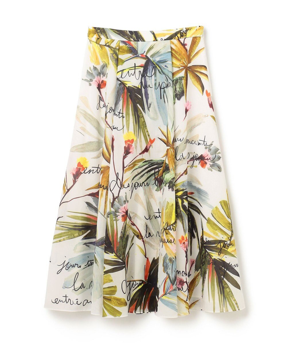 GRACE CONTINENTAL リゾートリーフプリントスカート 