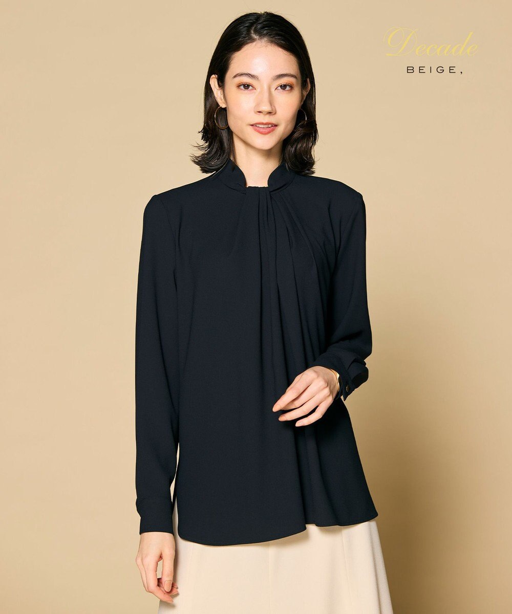 BEIGE， ANITA / ロングスリーブタックブラウス 