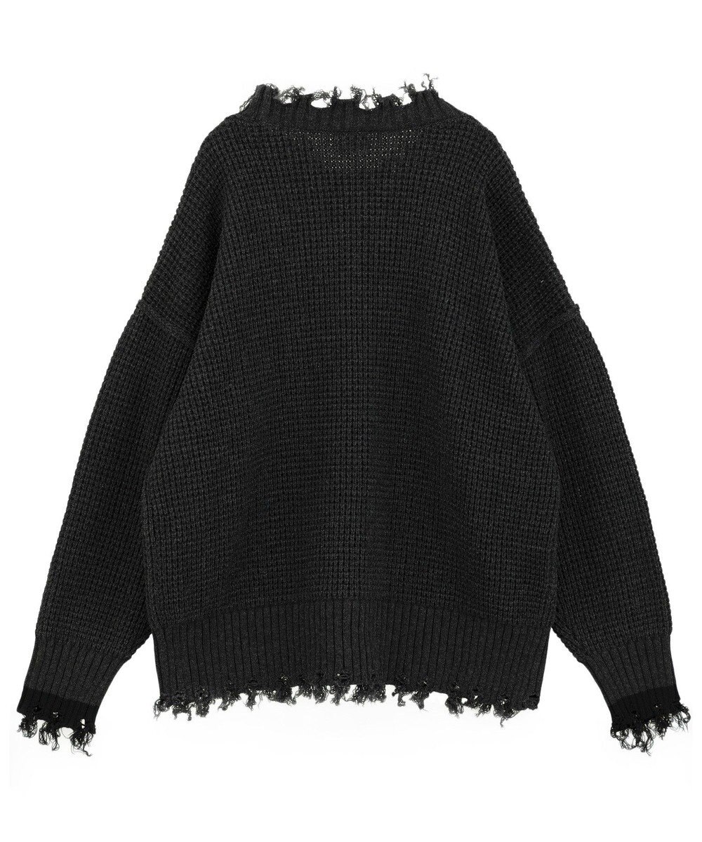 YECCA VECCA ダメージルーズニット 