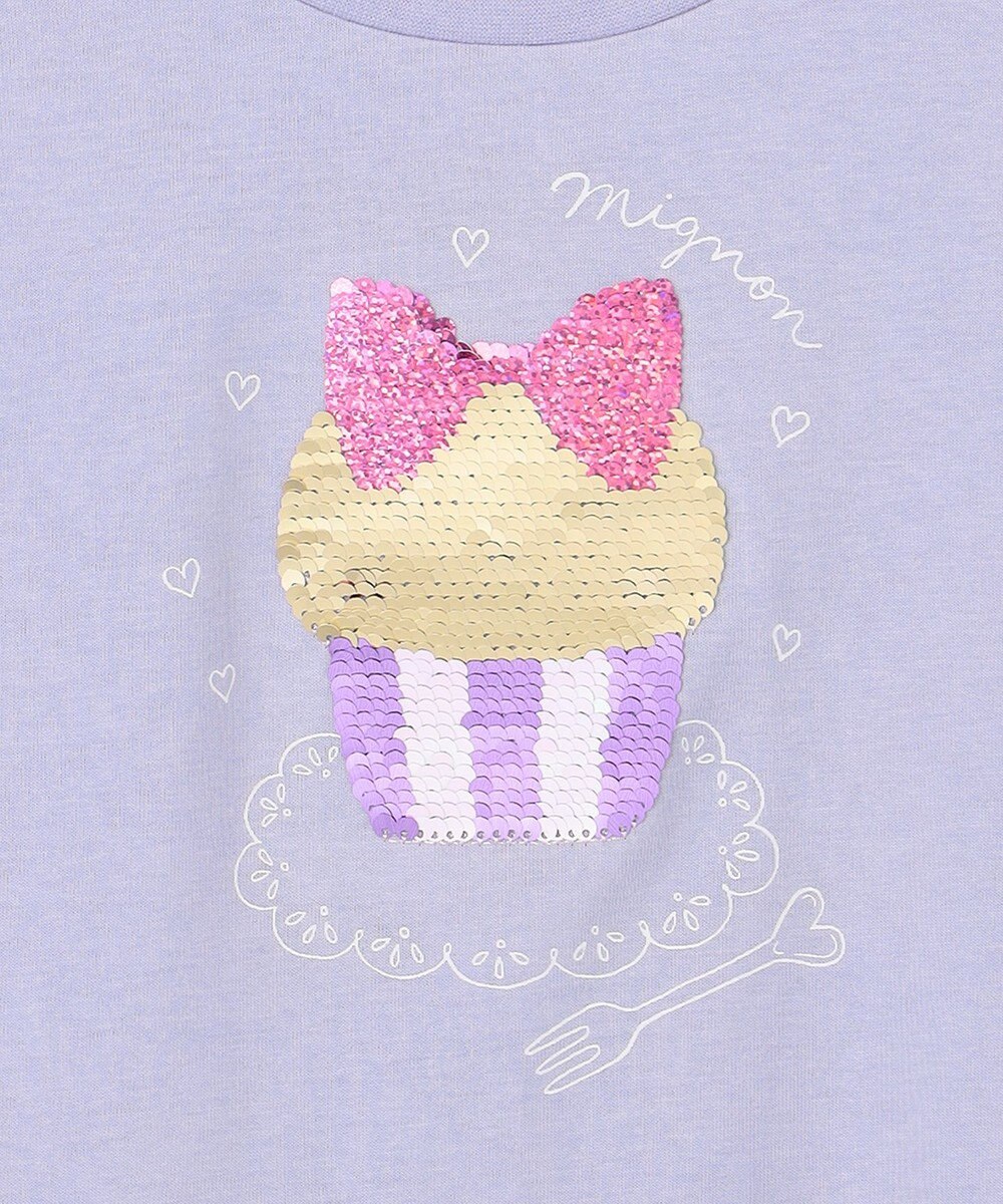 ANY KIDS 【綿100%】ドロップショルダーミラクルスパンコールTシャツ 