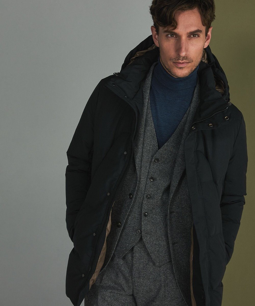 GOTAIRIKU 【仕事で着用可】MINOTECH メランジラミネート ダウンコート(23年モデル) 