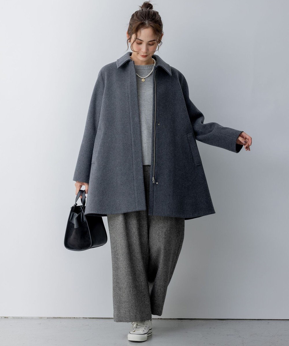 組曲 L カシミヤブレンドバルキープルオーバー ニット 