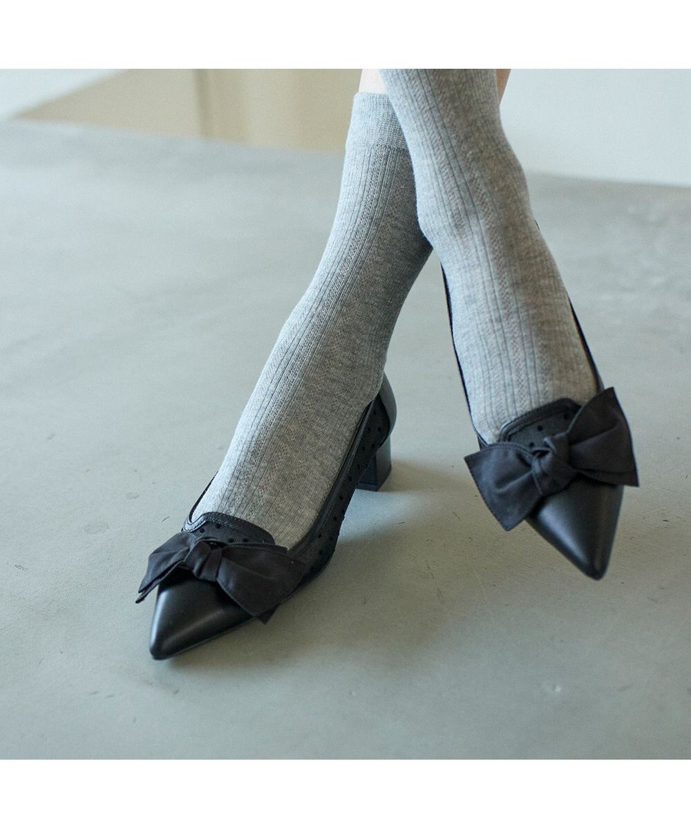 MODE ET JACOMO <MODE ET JACOMO>ビッグリボンオペラパンプス 