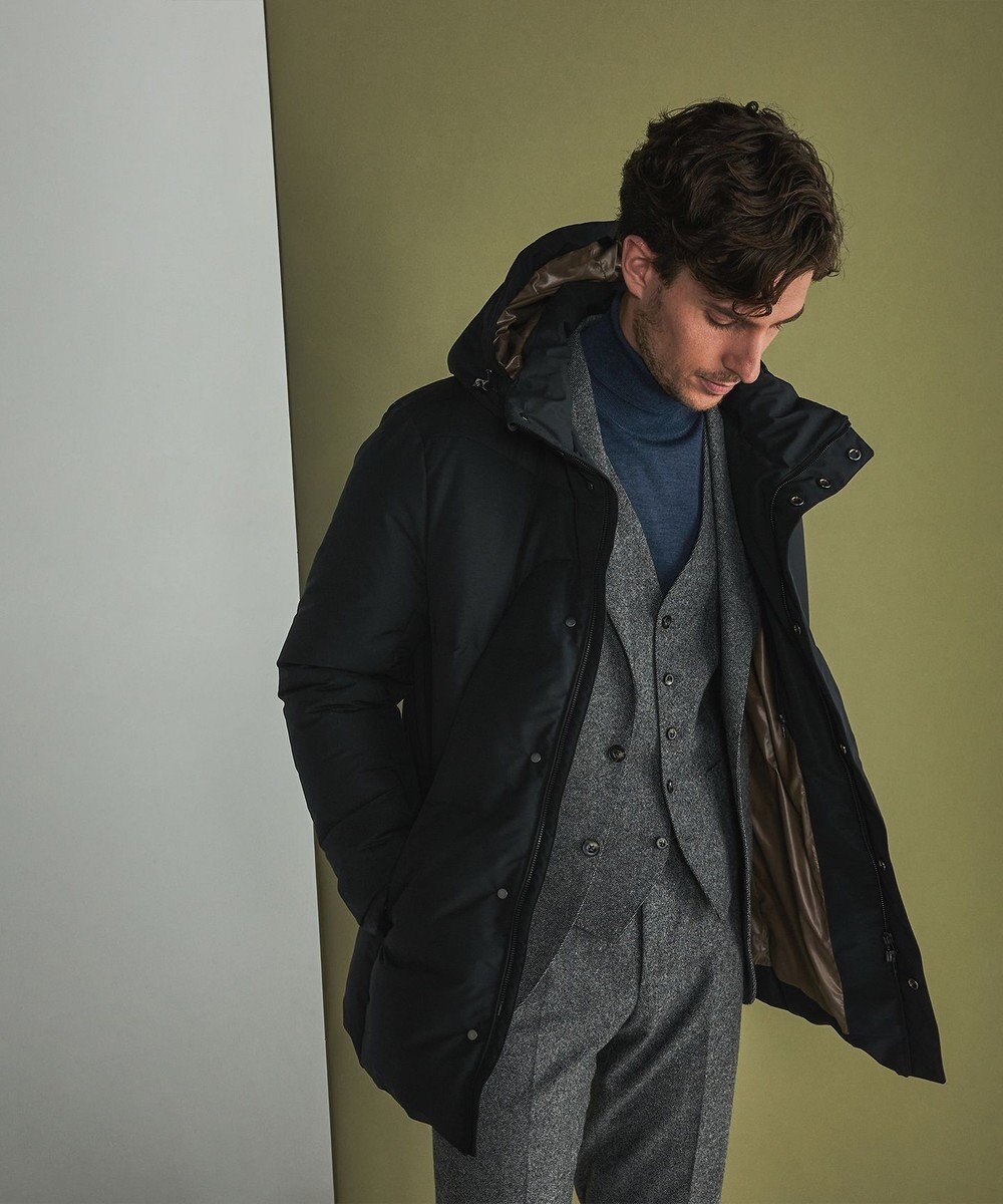 GOTAIRIKU 【仕事で着用可】MINOTECH メランジラミネート ダウンコート(23年モデル) 