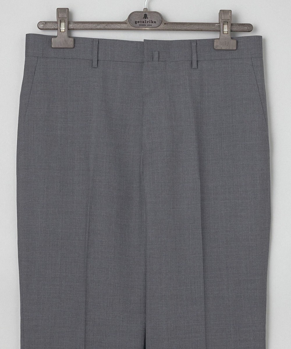GOTAIRIKU ロングセラー【洗える/折り目加工/シワになりにくい/ウエストアジャスター】ウォッシャブル サマーウール100％パンツ_定番色(ノータック)25年モデル 