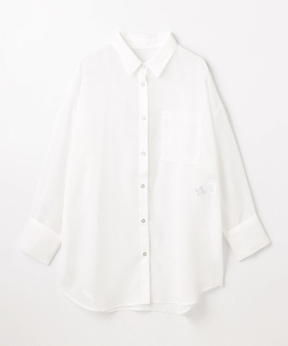 ANY シアーストライプシャツ 