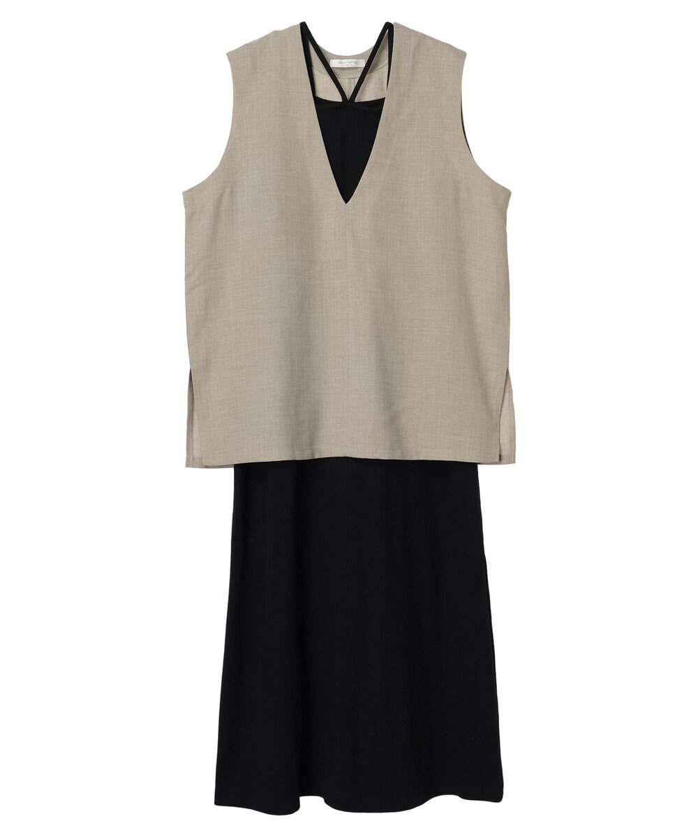 Green Parks ＳＥＴ２点ベスト＋マルチストラップワンピース 