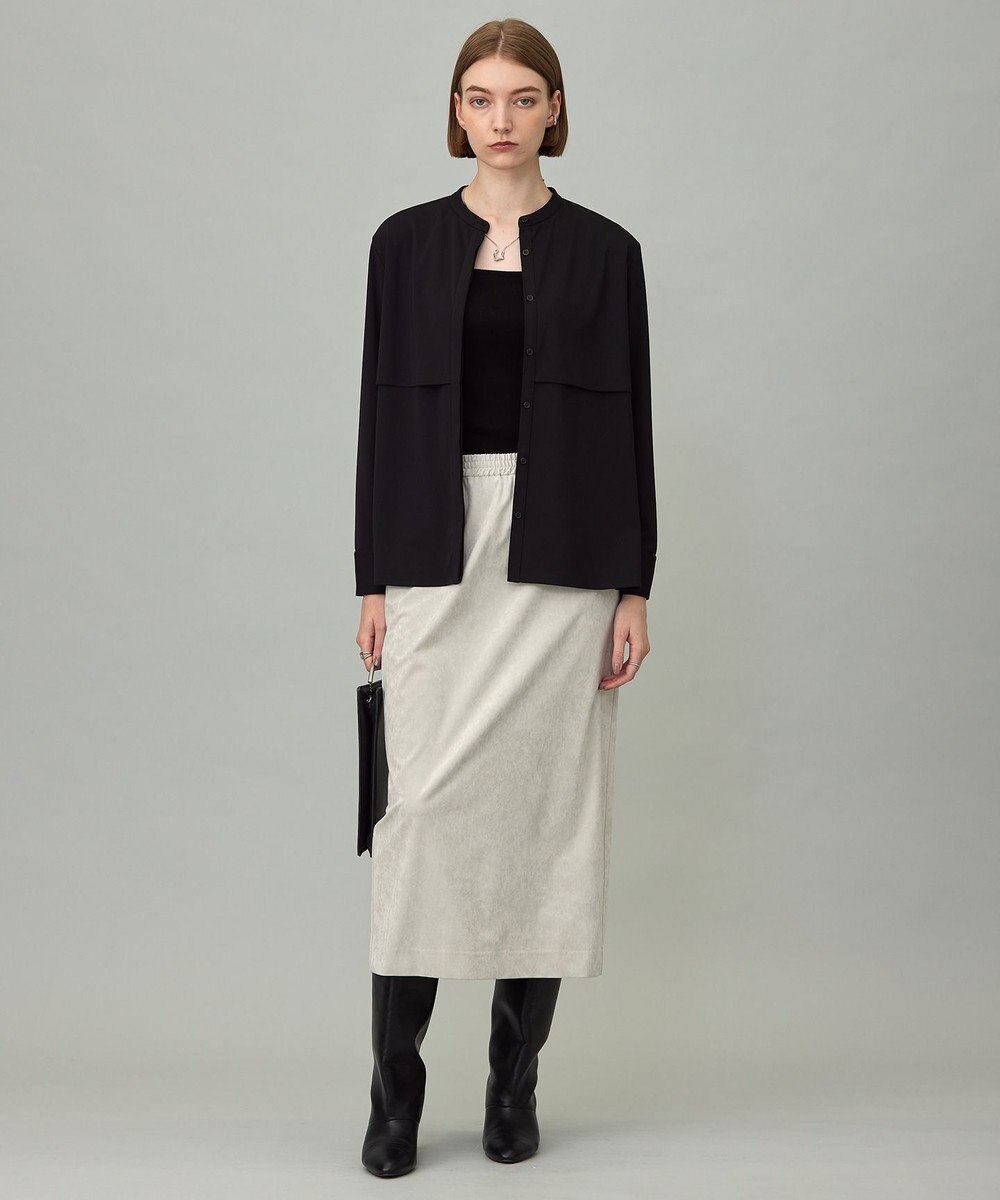 ICB L 【洗える】ストレッチスエード ナロースカート 