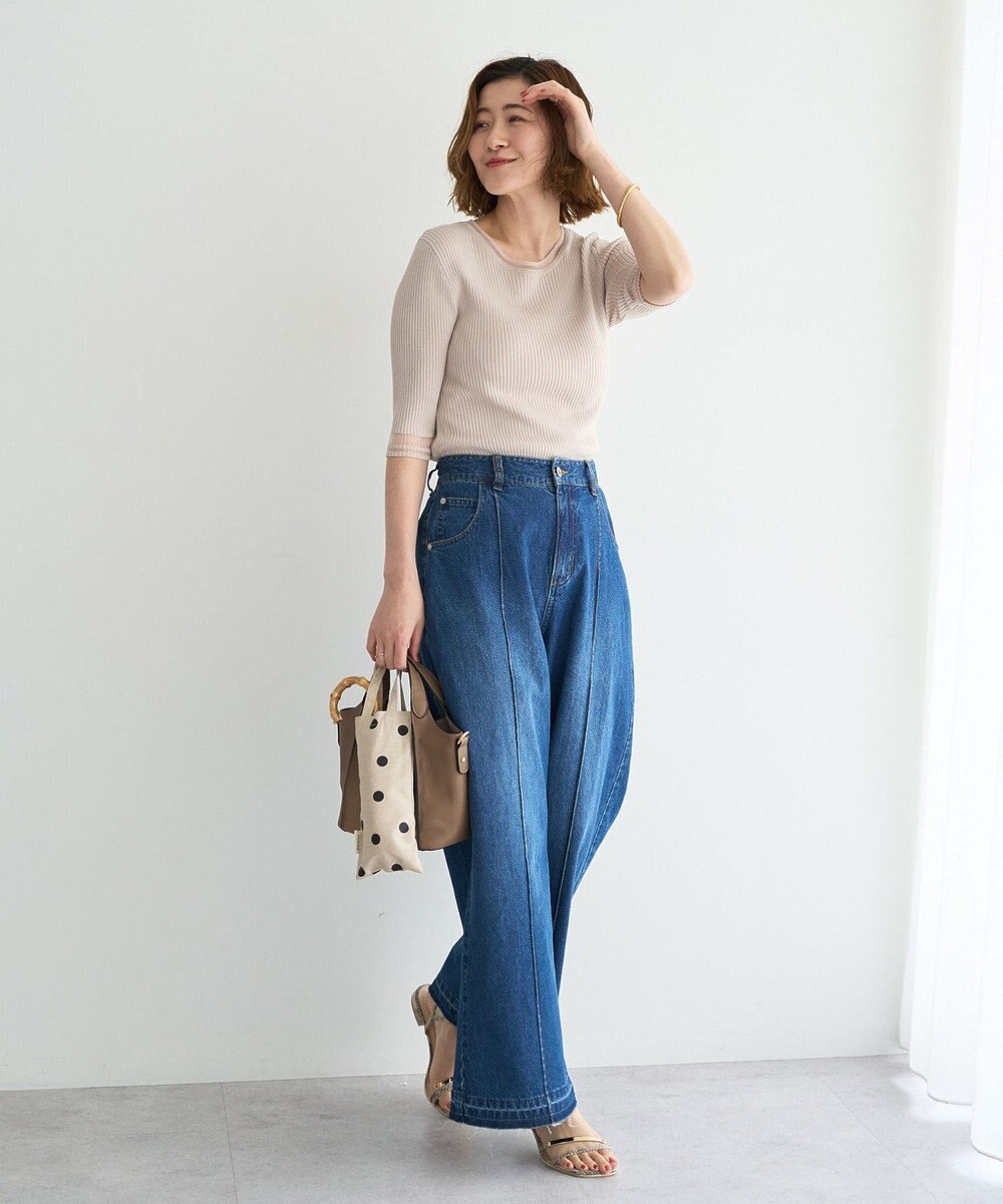 YECCA VECCA 綿麻バギーデニムパンツ 