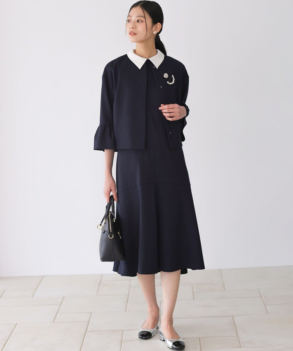 組曲 S 【先行予約・WEB限定】ライトリネンライクノーカラー ジャケット 