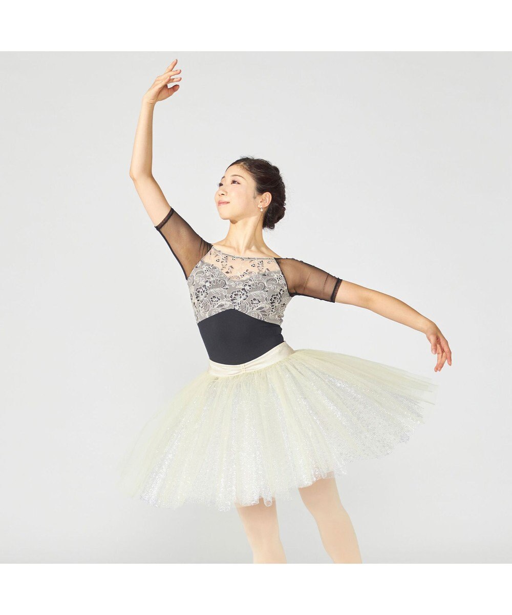 Chacott 【Nela ライン】ハーフスリーブレオタード 