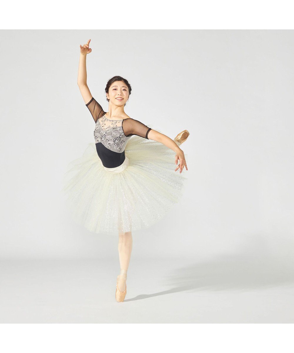 Chacott 【Nela ライン】ハーフスリーブレオタード 