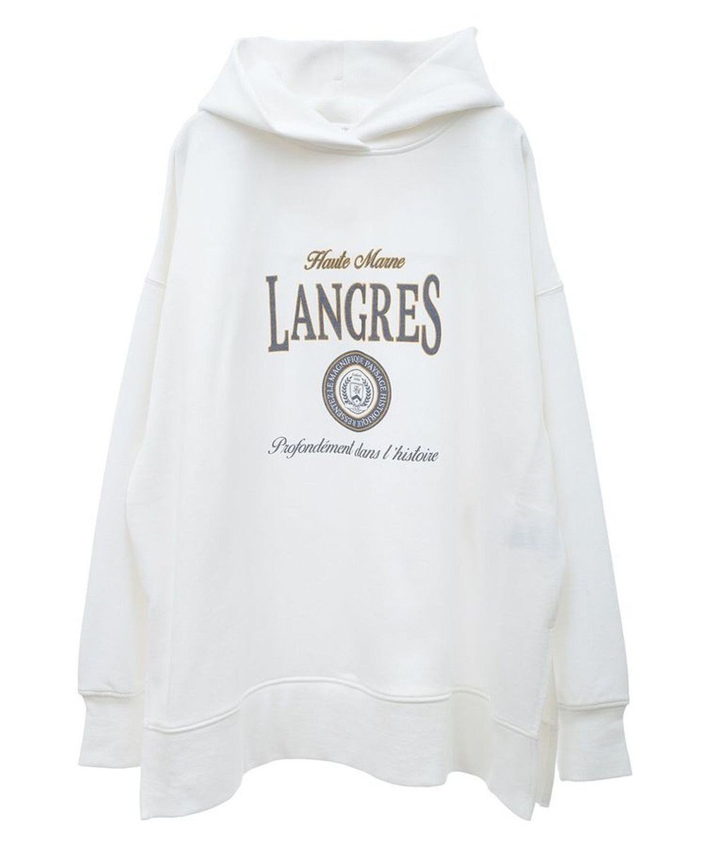 Green Parks 裏毛エンブレムパーカーチュニック 