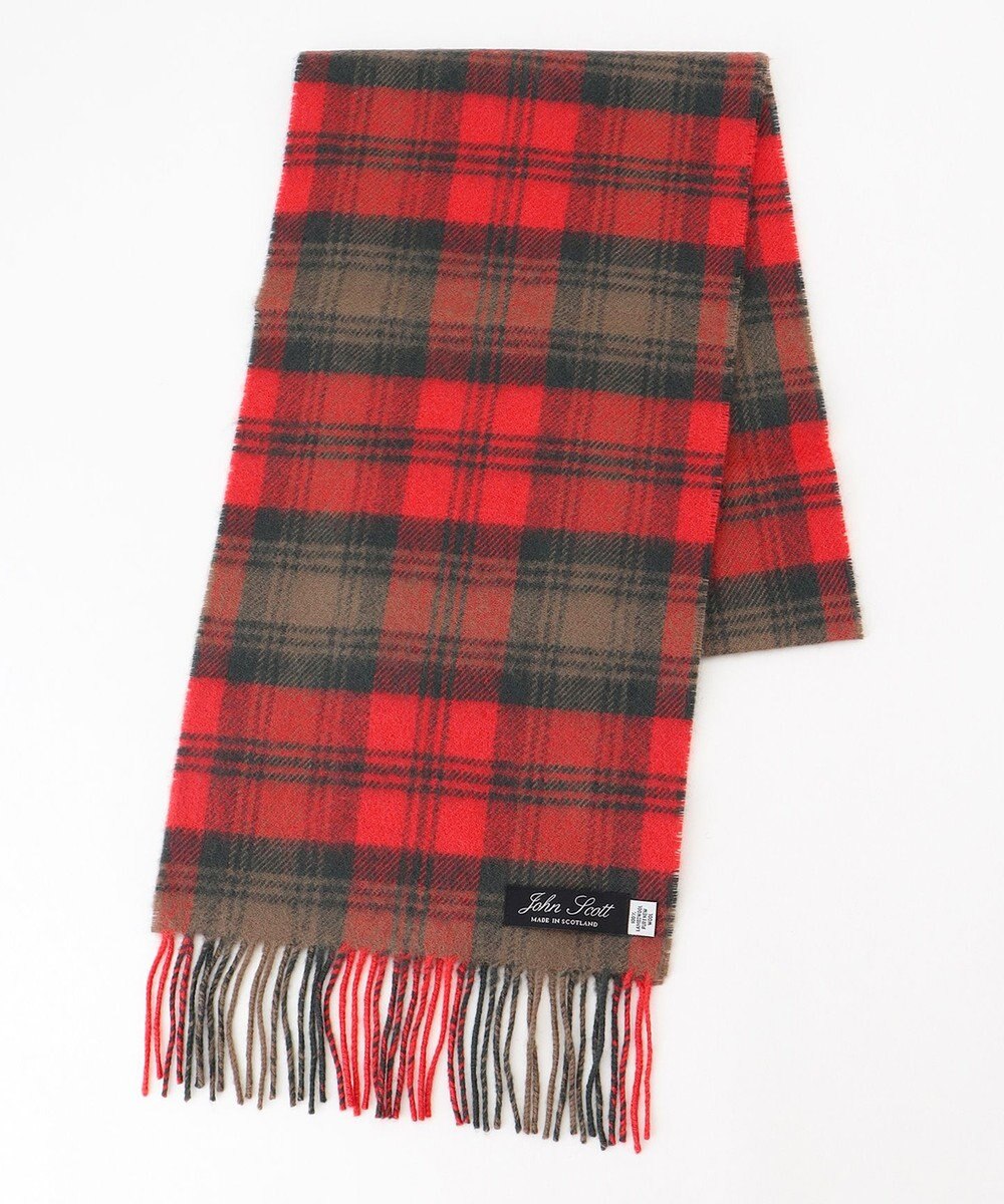 JOSEPH ABBOUD 【John Scott・スコットランド製・英国王室御用達】ラムウール マフラー 