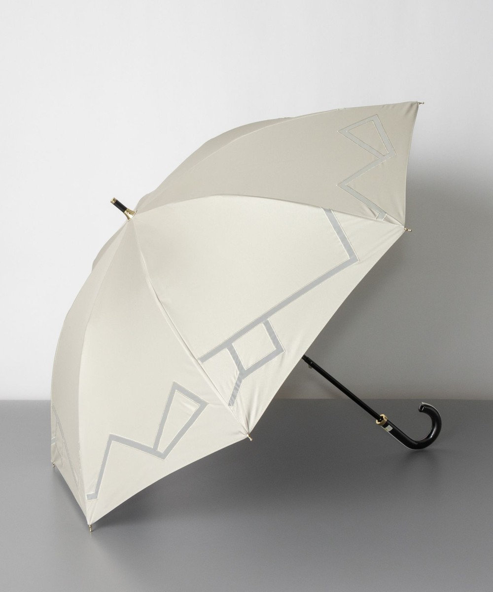 AURORA Beaurance（ビューランス）カットワーク刺繍 晴雨兼用パラソル（1段スライドショート傘） ライトベージュ