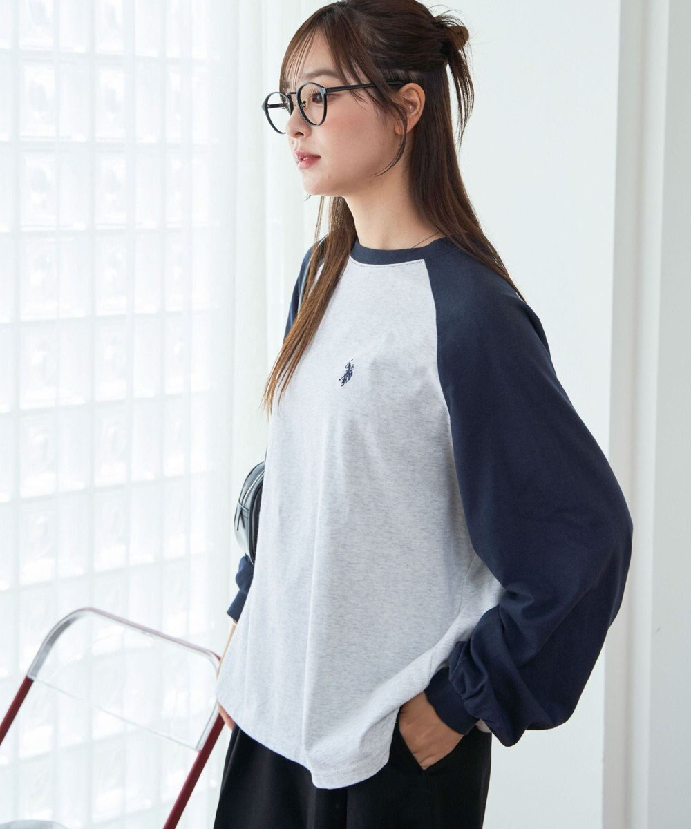 WEGO USPOLOだぼそでカラーロンT 