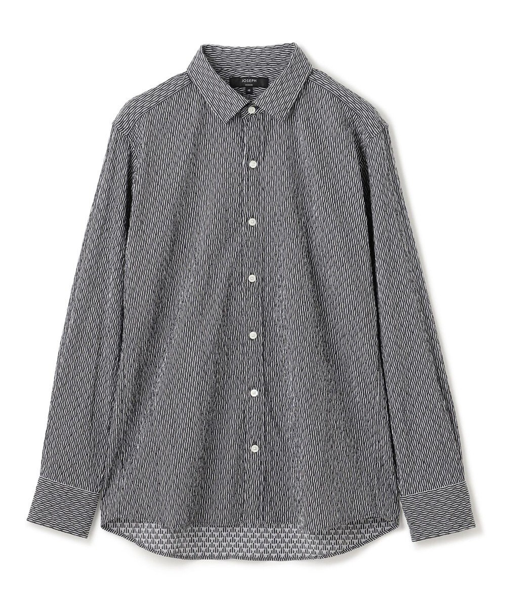 JOSEPH HOMME トライジャガード ストライプ ストレッチ    レギュラーカラーシャツ 