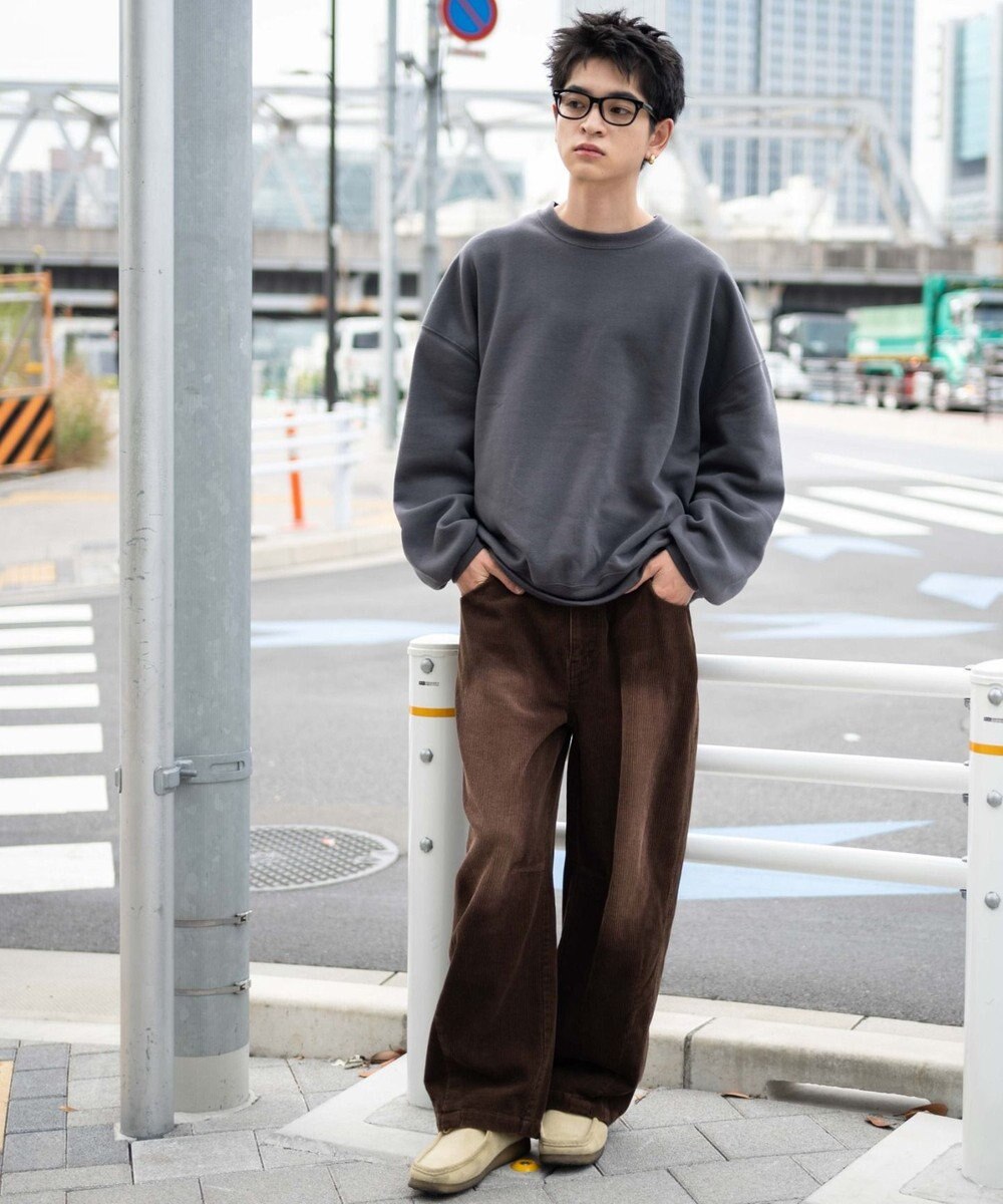 WEGO イージーバレルレッグコーデュロイパンツ 