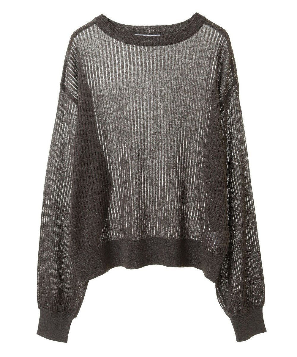 Green Parks ラメシアーリブニットプルオーバー 