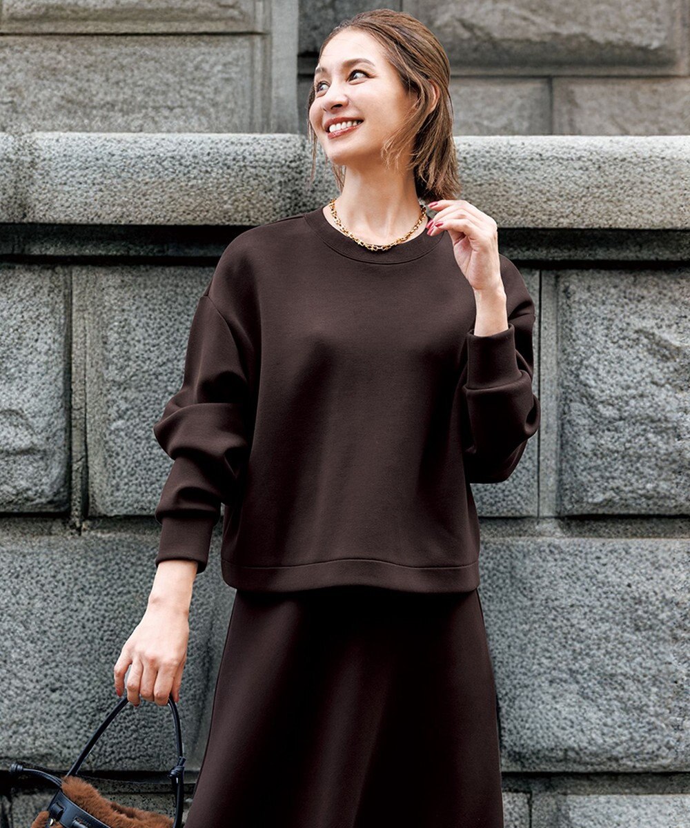 UNFILO L 【2WAY】BEAUTY FORM JERSEY ハーフZIP プルオーバー 