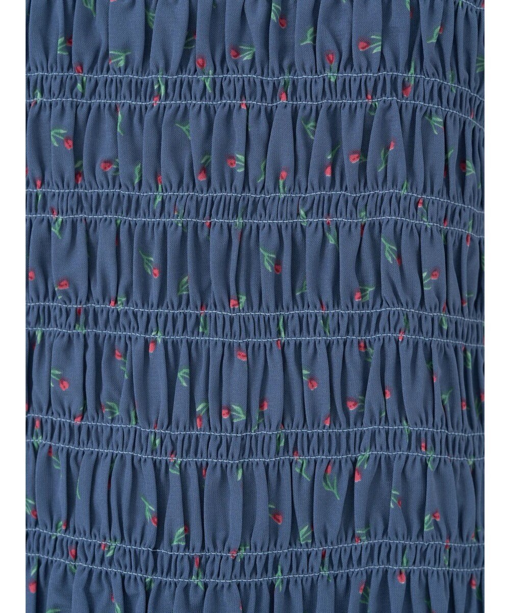 earth music&ecology 花柄パフスリシャーリングブラウス 