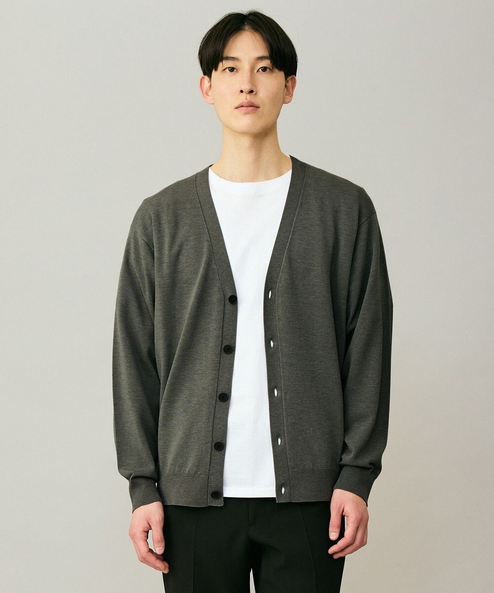 UNFILO MENS 【男女兼用】ソフトサーモ アンチピリングニット カーディガン 