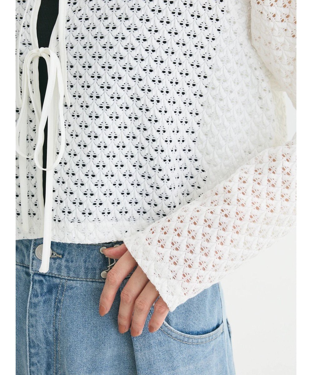 Green Parks ・ＥＬＥＮＣＡＲＥ　ＤＵＥ　２ｗａｙメッシュカーディガン 