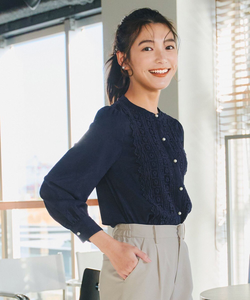 Tiaclasse 【新色追加・洗える】レースブラウス 