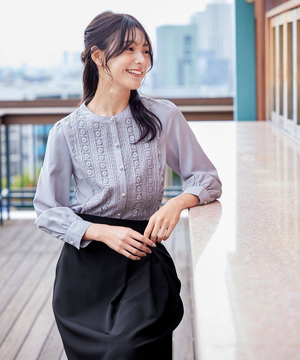 Tiaclasse 【新色追加・洗える】レースブラウス 