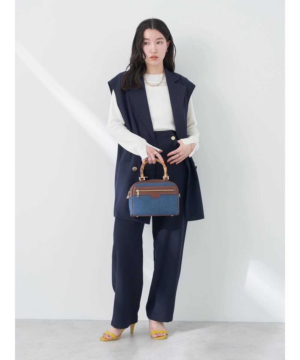 earth music&ecology バンブーテイストハンドルバッグ 