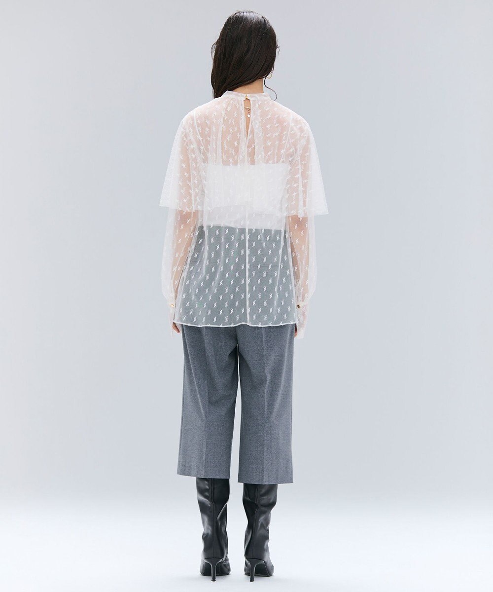 BEIGE， 【洗える・Oggi 11月号掲載】CLOVIS / ケープデザイン総レースブラウス 