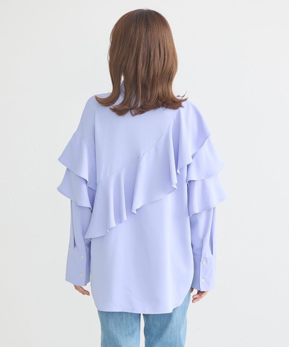 earth music&ecology アシメラッフルシャツ 