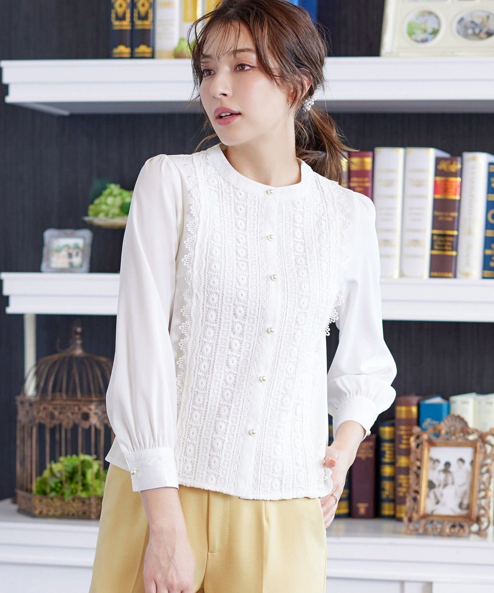 Tiaclasse 【新色追加・洗える】レースブラウス 