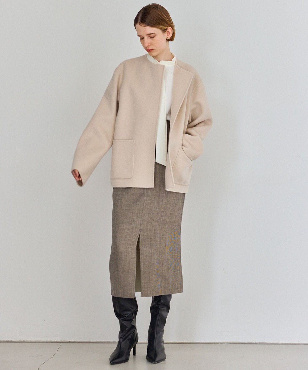 WEB限定】VERDUN / ウールリバーショートコート / BEIGE, | ファッション通販 【公式通販】オンワード・クローゼット