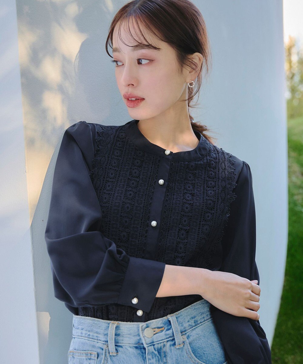 Tiaclasse 【新色追加・洗える】レースブラウス 