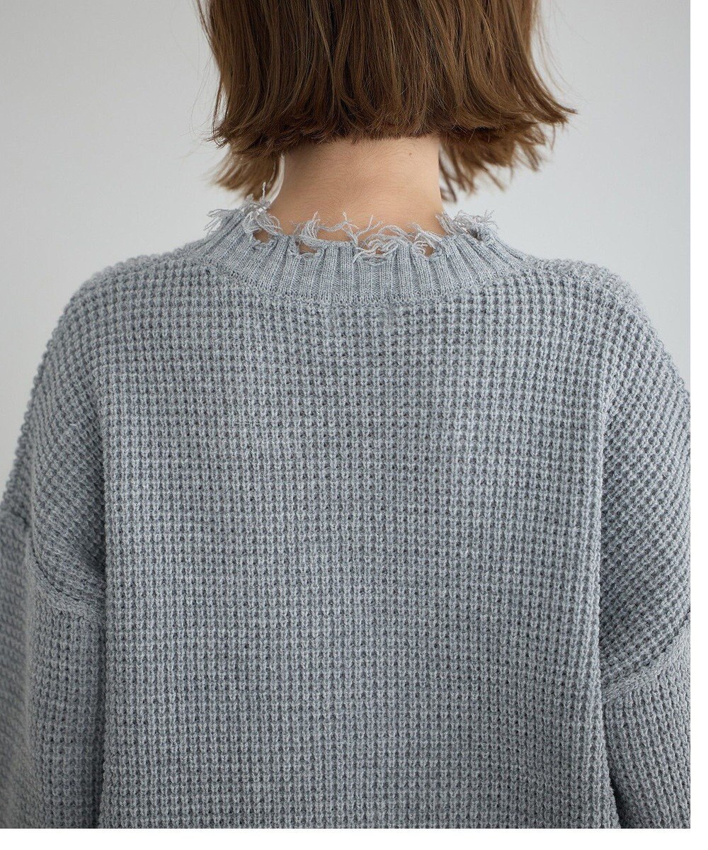 YECCA VECCA ダメージルーズニット 