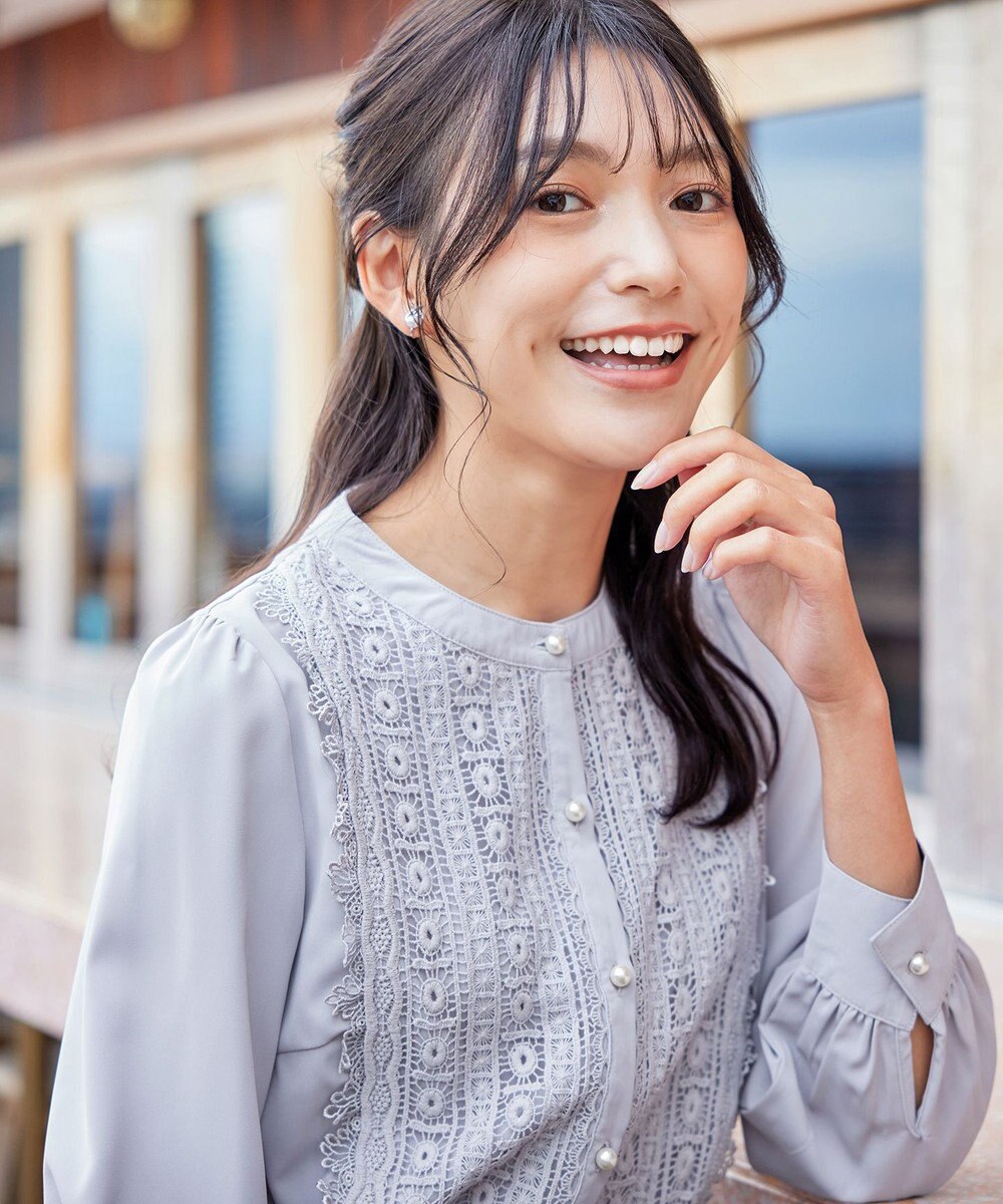 Tiaclasse 【新色追加・洗える】レースブラウス 