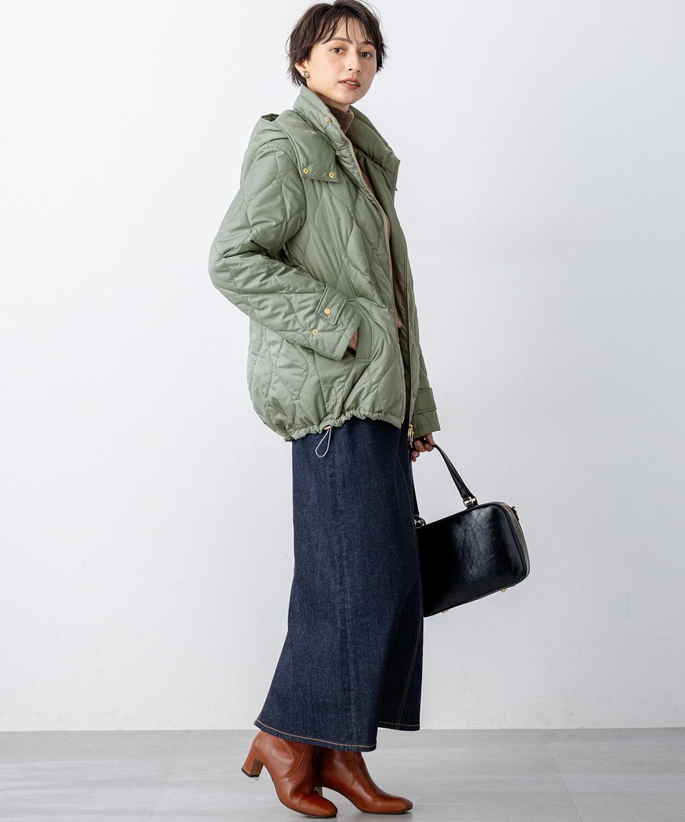 23区 L 中綿パディング フード2WAY アウター 
